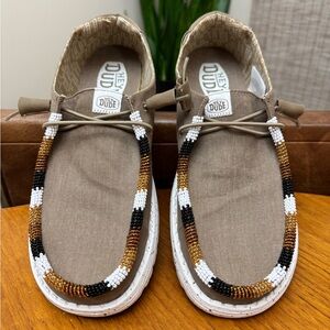 Hey Dude Women’s Tan Beaded Slip-Ons